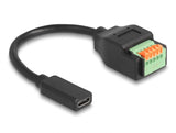 Delock 66067 Usb 2.0 Cable Usb Type-C™ Female To Terminal Block Adapter