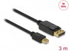 Delock 82699 Cable Mini Displayport 1.2 Male > Displayport Male 4K 60 Hz 3.0 M