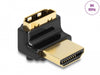 Delock 60017 Hdmi Adapter Male To Female 90° Upwards Angled 8K 60 Hz Metal