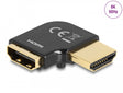 Delock 60018 Hdmi Adapter Male To Female 90° Left Angled 8K 60 Hz Metal