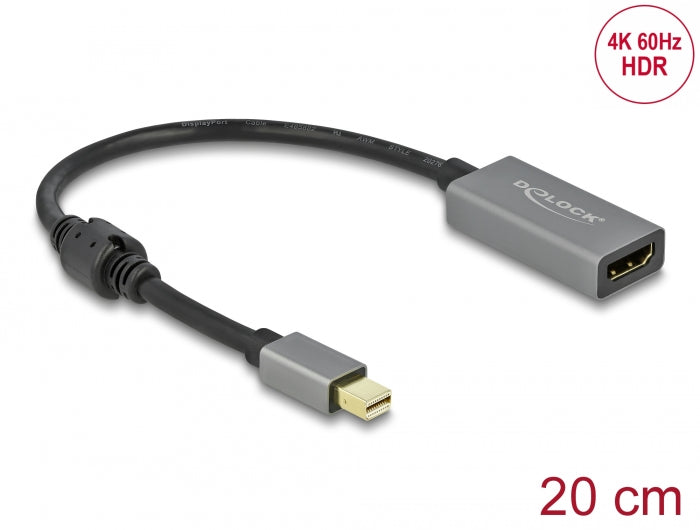 Delock 66570 Active Mini Displayport 1.4 To Hdmi Adapter 4K 60 Hz (Hdr)