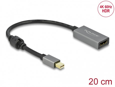 Delock 66570 Active Mini Displayport 1.4 To Hdmi Adapter 4K 60 Hz (Hdr)