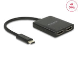 Delock 87719 Usb Type-C™ Splitter (Dp Alt Mode) > 2 X Hdmi Out 4K 30 Hz