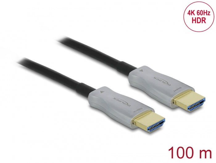 Delock 84137 Active Optical Cable Hdmi 4K 60 Hz 100 M