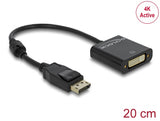 Delock 62601 Adapter Displayport 1.2 Male > Dvi Female 4K Passive Black