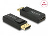 Delock 65573 Adapter Displayport 1.2 Male > Hdmi Female 4K Active Black