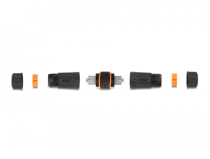 Delock 87186 Cable Connector Lsa To Lsa Cat.6A Ip68 Waterproof Black