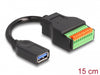 Delock 66241 Usb 3.2 Gen 1 Cable Type-A Female To Terminal Block Adapter