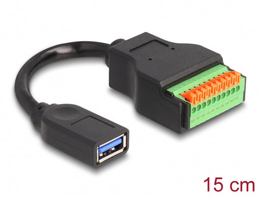 Delock 66241 Usb 3.2 Gen 1 Cable Type-A Female To Terminal Block Adapter