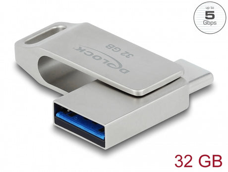 Delock 54074 Usb 5 Gbps Usb-C™ + Type-A Memory Stick 32 Gb - Metal Housing