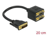 Delock 65051 Adapter Dvi 24+1 Male To 2 X Dvi 24+1 Female