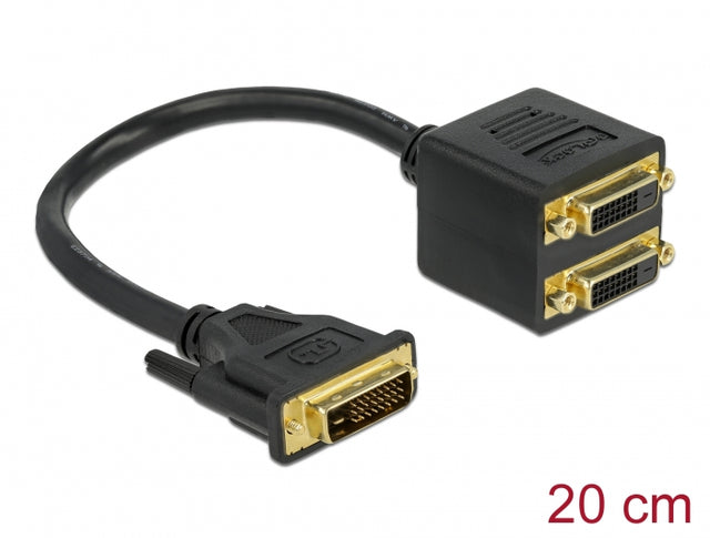 Delock 65051 Adapter Dvi 24+1 Male To 2 X Dvi 24+1 Female