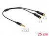 Delock 65575 Cable Audio Splitter Stereo Jack Male 3.5 Mm 4 Pin