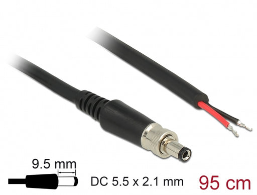 Delock 89907 Power Cable Dc 5.5 X 2.1 X 9.5 Mm Screwable To Open Wire Ends