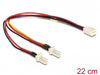 Delock 89343 Cable Molex 3 Pin Female > 2 X Molex 3 Pin Male (Fan) 22 Cm