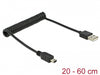 Delock 83164 Cable Usb 2.0-A Male > Usb Mini Male Coiled Cable