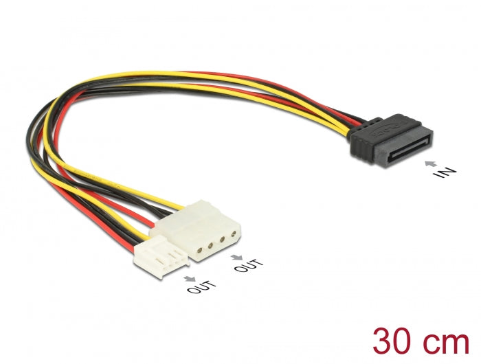 Delock 65227 Cable Y- Power Sata Male 15 Pin