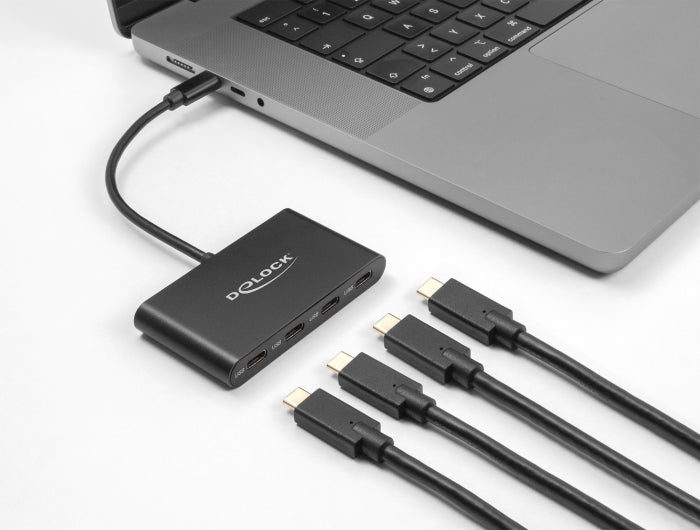 Delock 64129 Usb 3.2 Gen 2 Usb Type-C™ Hub With 4 X Usb Type-C™ Female