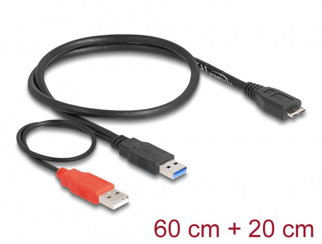 Delock 82909 Cable Usb 3.0 Type A Male + Usb Type A Male