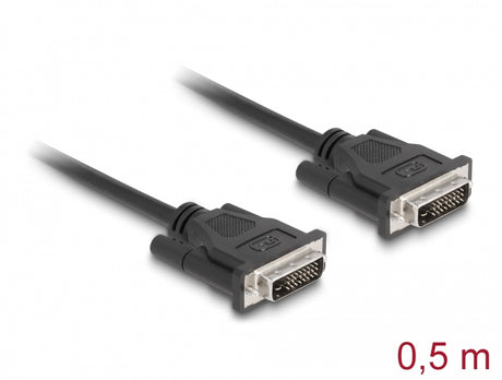 Delock 84369 Cable Dvi 24+1 Male > Dvi 24+1 Male 0.5 M Black