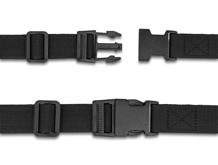 Delock 19109 Luggage Strap Adjustable 1.5 M Black 2 Pcs