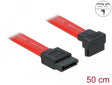 Delock 84223 Sata 3 Gb/S Cable Straight To Downwards Angled 50 Cm Red