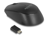 Delock 12526 Optical 3-Button Mini Mouse Usb Type-C™ 2.4 Ghz Wireless