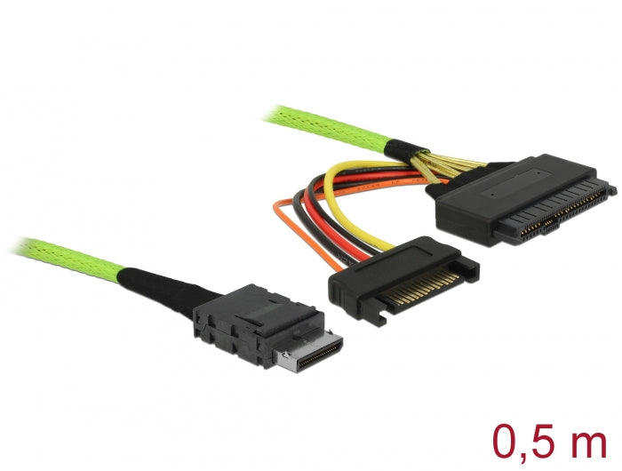 Delock 85802 Cable Oculink Pcie Sff-8611 To U.2 Sff-8639 0.5 M