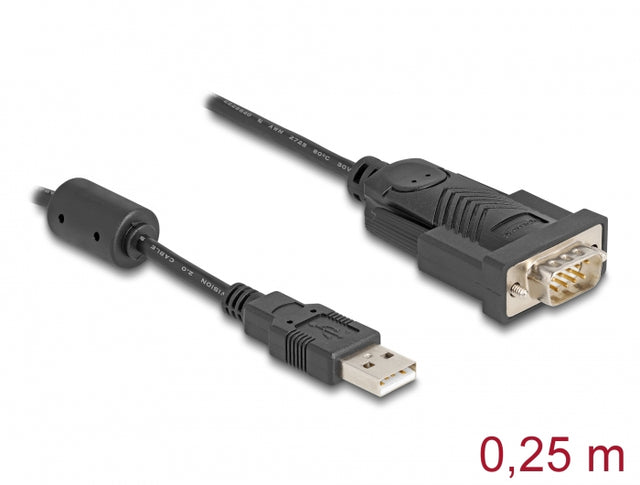 Delock 61549 Adapter Usb 2.0 Type-A To 1 X Serial Rs-232 D-Sub 9 Pin Male