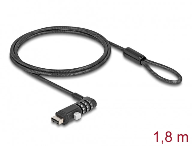 Navilock 20916 Laptop Security Cable For Usb Type-A Port With Combination Lock