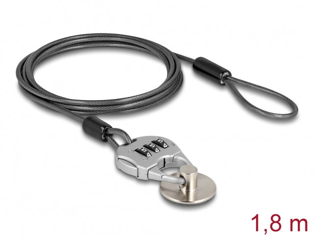 Navilock 20657 Security Cable With Combination Lock And Steel Plate