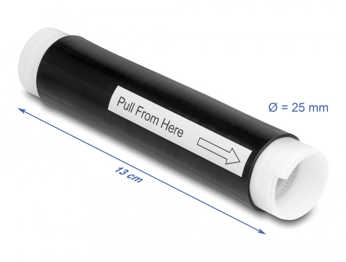 Delock 20858 Cold Shrink Tube 25 Mm X 130 Mm 2 Pcs Black