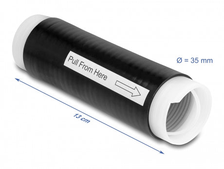 Delock 20861 Cold Shrink Tube 35 Mm X 130 Mm 2 Pcs Black