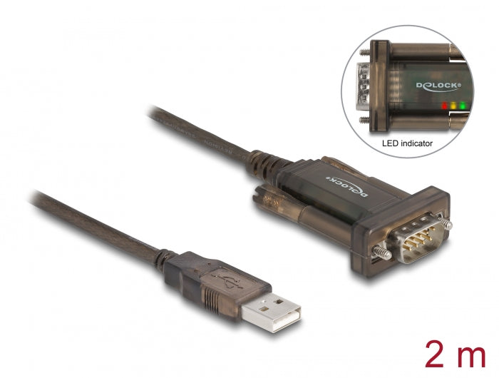 Delock 64073 Adapter Usb 2.0 Type-A > 1 X Serial Db9 Rs-232