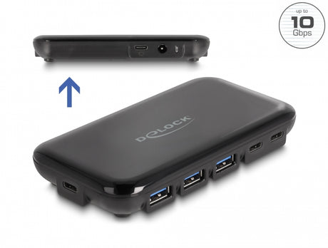 Delock 64209 7 Port Usb 3.2 Gen 2 Hub With 4 Usb Type-A And 3 Usb Type-C™ Ports