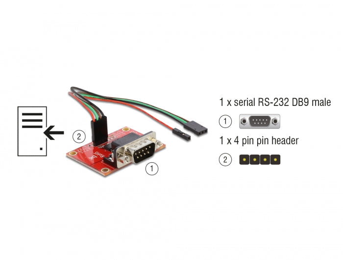 Delock 65628 Adapter Raspberry Pi Gpio Pin Header > Serial Rs-232