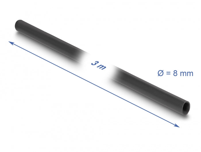 Delock 19000 Pvc Insulating Sleeve 3 M X 8 Mm Black