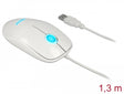 Delock 12537 Optical 3-Button Led Mouse Usb Type-A White