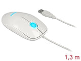 Delock 12537 Optical 3-Button Led Mouse Usb Type-A White