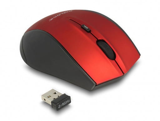 Delock 12493 Ergonomic Optical 5-Button Mouse 2.4 Ghz Wireless