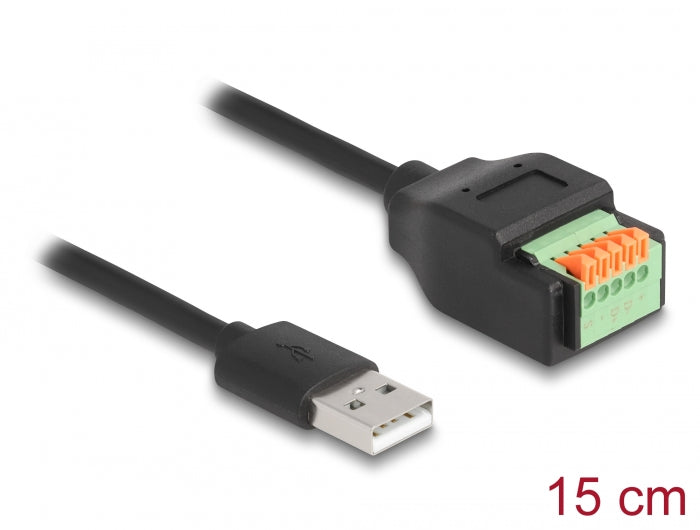 Delock 66061 Usb 2.0 Cable Type-A Male To Terminal Block Adapter