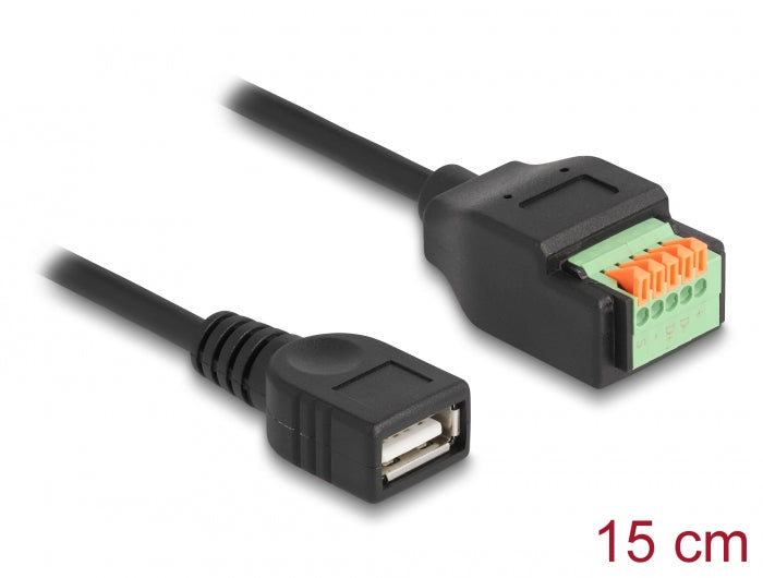 Delock 66062 Usb 2.0 Cable Type-A Female To Terminal Block Adapter