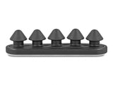 Delock 18444 Cable Holder With 5 Feed-Throughs Self-Adhesive Black Set 2 Pieces