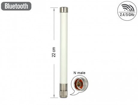 Delock 88822 Wlan 802.11 Ac/A/B/G/N Antenna N Plug 4.5 - 7.0 Dbi