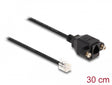 Delock 87956 Cable Rj10 Plug To Rj10 Jack For Installation 30 Cm Black