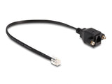 Delock 87956 Cable Rj10 Plug To Rj10 Jack For Installation 30 Cm Black