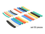 Delock 86279 Heat Shrink Tube Set 50 Pieces Assorted Colours