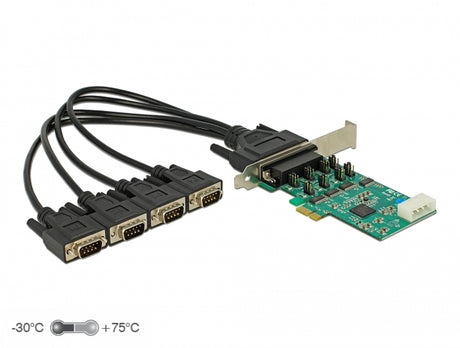 Delock 89335 Pci Express X1 Card To 4 X Serial Rs-232 High Speed 921K