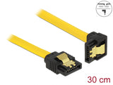 Delock 82474 Sata 3 Gb/S Cable Straight To Downwards Angled 30 Cm Yellow