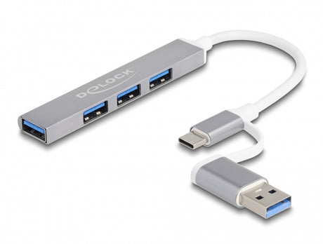 Delock 64214 4 Port Slim Usb Hub With Usb Type-C™